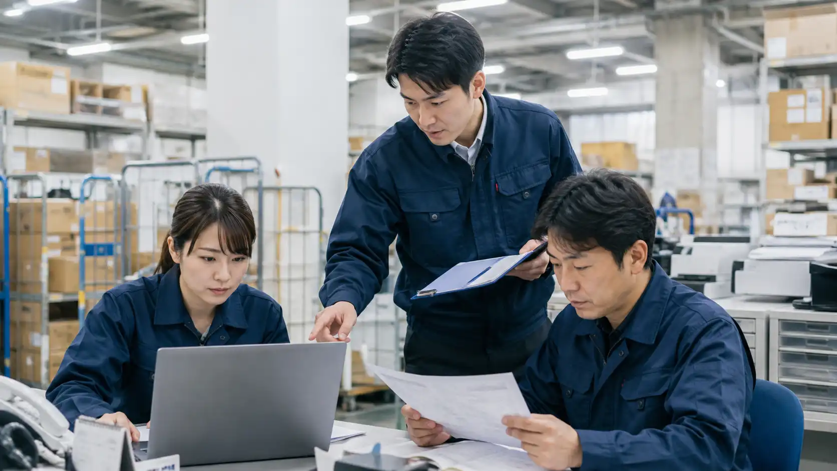 荷主と物流会社が対応範囲や輸送工程を確認するイメージ