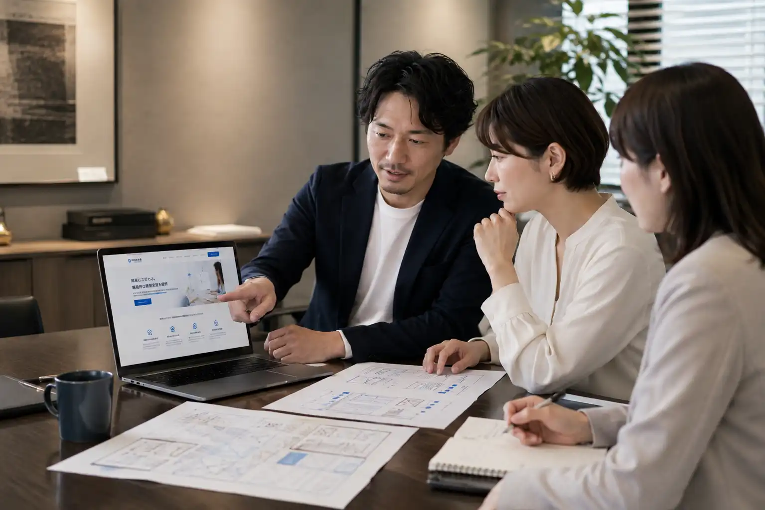 サービス内容を伝えるホームページ制作のイメージ