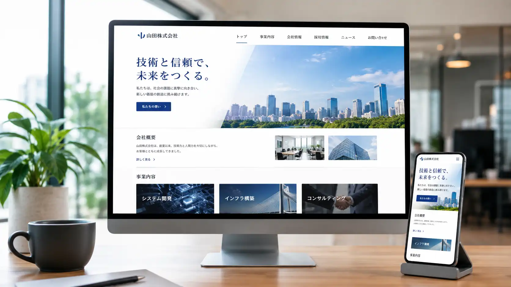ホームページ制作サービスのイメージ